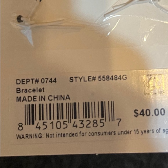 UNWRITTEN BLESSED CROSS BRACELET 14k WHITE GOLD FLASH PLATED. Adjustable - Picture 3 of 3